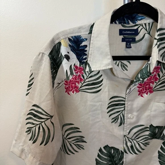 Croft & Barrow Floral Leaf Print Shirt - Picture 2 of 5